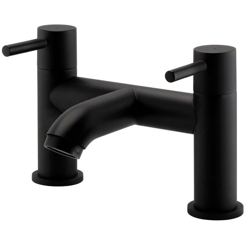 TAP151NR K-Vit Brassware Nero Round Bath Filler Tap, Matt Black - Matt Black - Kartell