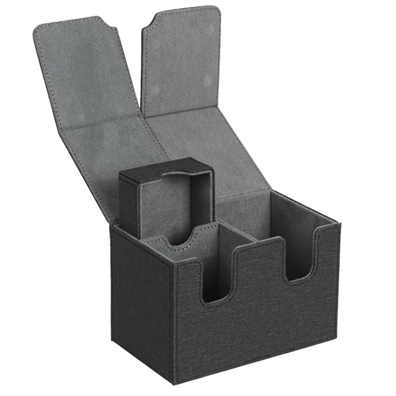Image of Kartendeck-Aufbewahrungsbox, Sammelspiel-Trading-Organizer für über 160 Karten, Schwarz