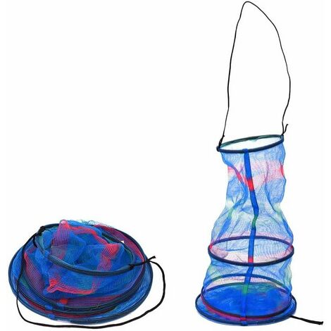 Kartokner 25 * 65cm Mini Fishing Portable Plié Filet de Pêche Bourriche Pêche Pliable Pêche