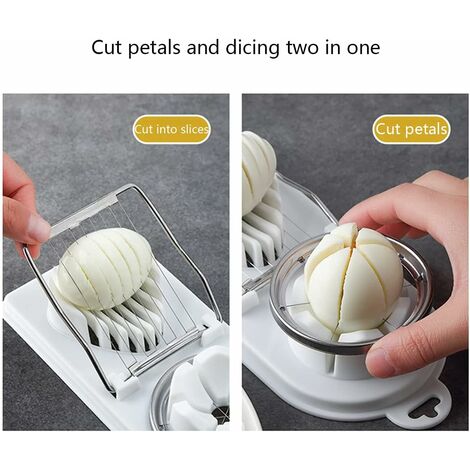 2in1 Stainless Steel Egg Slicer For Hard Boiled Eggs, Heavy Duty