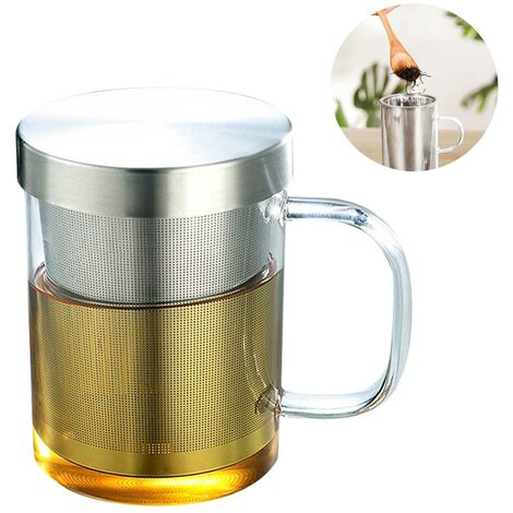 Glass Teapot Stove top 34 OZ, Borosilicate Clear Tea Kettle with Removable  18/8 Stainless Steel Infuser, Teapot Blooming and Loose Leaf Tea Maker Tea  Brewer for Camping, Travel