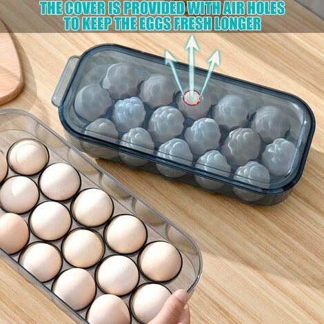 10 Grids Egg Storage Holder Refrigerator Non-slip Egg Storage Box Egg Keep  Fresh Tray Kitchen Egg Storage Airtight Container