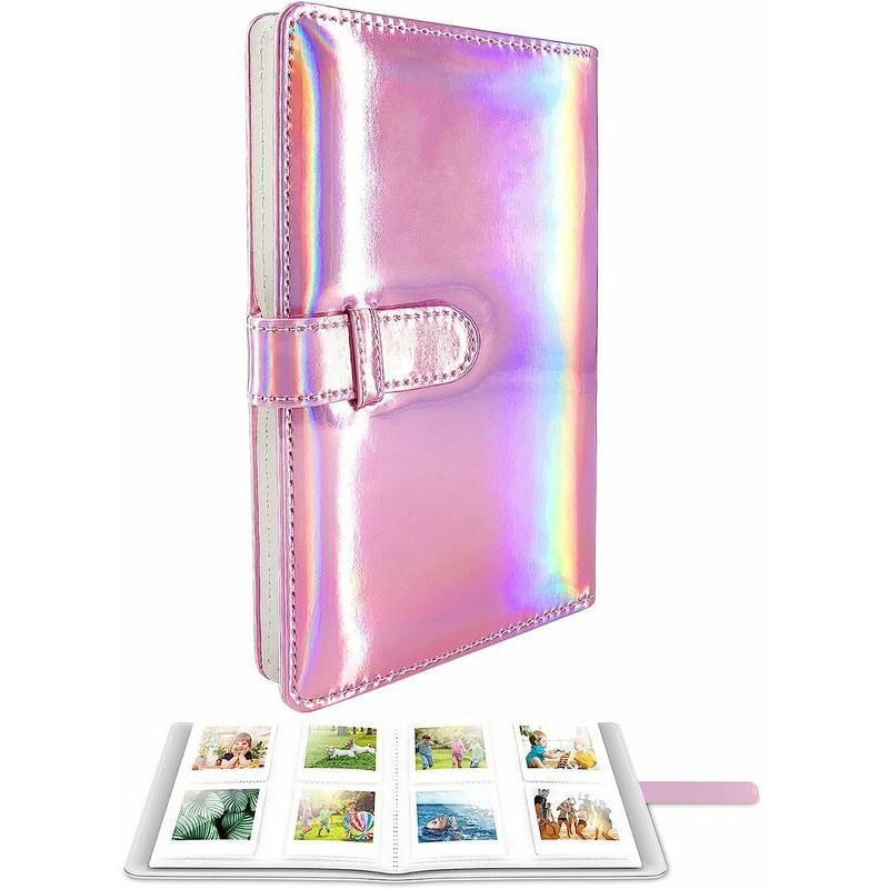 Small photo album cute family photo organizer, Mini album, scrapbooking album for photo cards pink 18.8×11.5cm - Kartokner