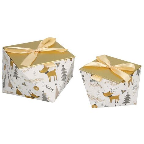 Karton 1-2 Weißgold 20,9x20,9h10 cm