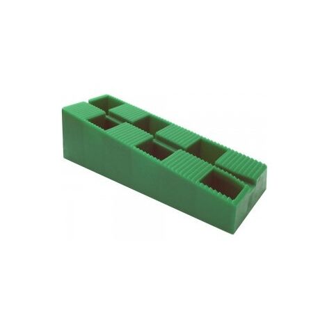 Karton mit 300 gezahnten Mehrzweck-Keilen - 130 x 45 x 44 mm GRÜN TOPSTORE