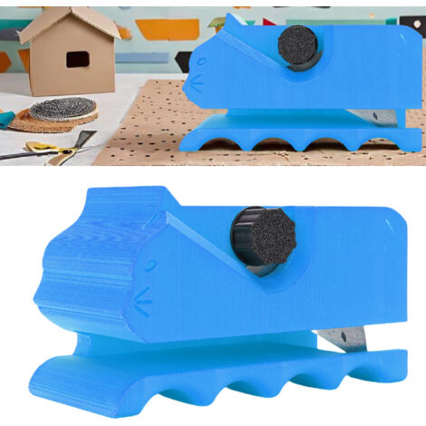 Kartonschneider-Schaber Katze aus Kunststoff, 3D-Druck für 0,3 Zoll Karton, blau