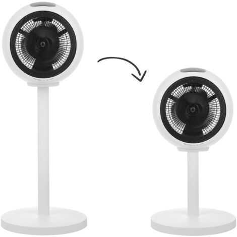 KASANOVA Aria di casa - Termoventilatore digitale 2 in 1 con lampada da terra e lampada da tavolo, colore: Bianco