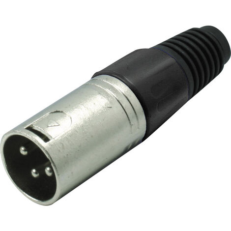 Kash 55002-S XLR-Steckverbinder Stecker, gerade Polzahl: 3  Schwarz 1 St.