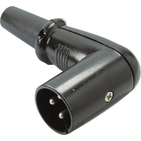 Kash 55006 XLR-Steckverbinder Stecker, gewinkelt Polzahl: 3  Schwarz 1 St.