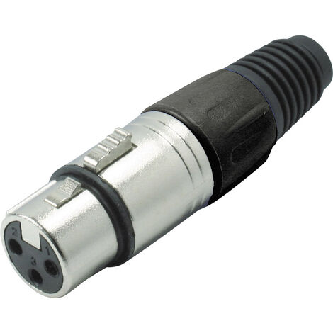 Kash 55022-S XLR-Steckverbinder Kupplung, gerade Polzahl: 3  Schwarz 1 St.