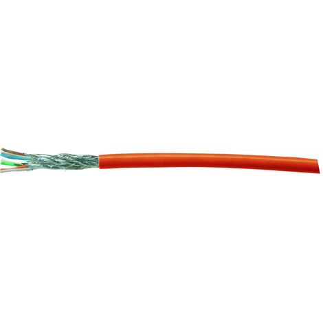 Kash 70I019 Câble réseau CAT 7 S/FTP 4 x 2 x 0.25 mm² orange 100 m W824751