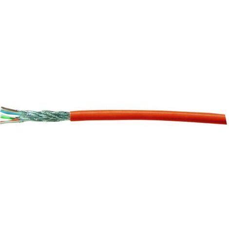 Kash 70M096 Netzwerkkabel CAT 7 S/FTP 4 x 2 x 0.25 mm² Orange 50 m