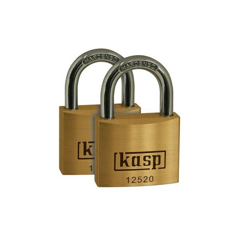 Kasp - K12520D2 Premium Brass Padlock 20mm Twin Pack
