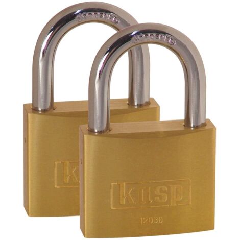Kasp Cadenas di Sicurezza Set da 2 Giallo 30 mm