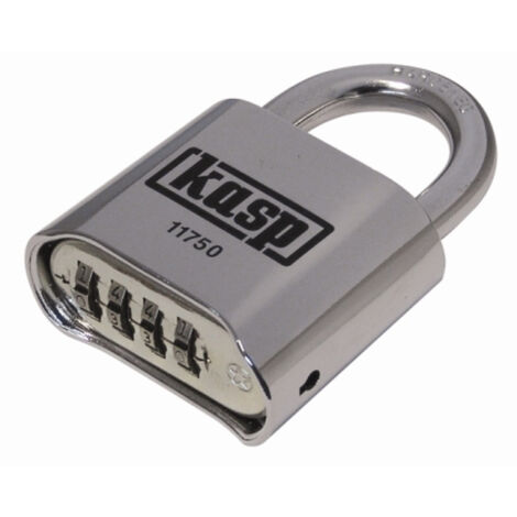 Kasp K11750D Vorhängeschloss 50 mm    Silber Zahlenschloss