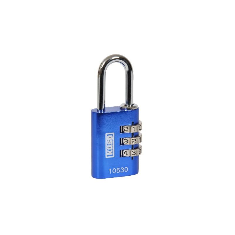 K10530 cadenas à combinaison aluminium 30 mm bleu K10530BLUD - Kasp