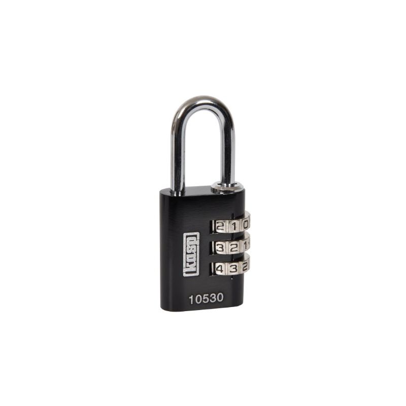Kasp - K10520 cadenas à combinaison aluminium 20 mm noir