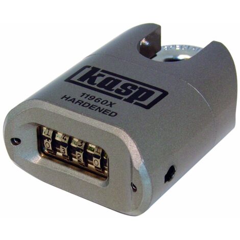 Kasp K11960XD Lucchetto a Combinazione, Grigio, closed shackle