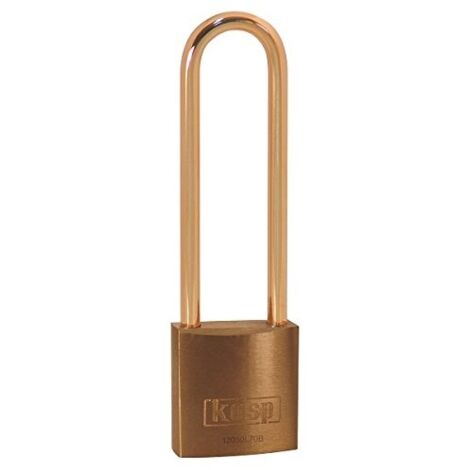 KASP K12030L70BD LUCCHETTO IN OTTONE, 30X70 MM, ARCO IN OTTONE ALTO - ANTISCINTILLA