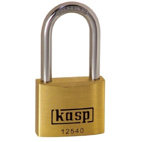 KASP K12540L40A1 LUCCHETTO IN OTTONE PREMIUM, 40X40 MM, ARCO LUNGO, A CHIAVE UNICA