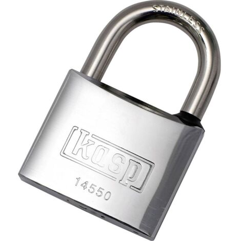 Kasp K14550A1 Cadenas 50 mm fermeture universelle acier inoxydable avec serrure à clé C905521