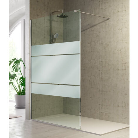 KASSANDRA FR633 FRESH Panel Fijo de Ducha Decorado Plata Brillo - Medida: 80 cms - ref: FR63316CLS195078