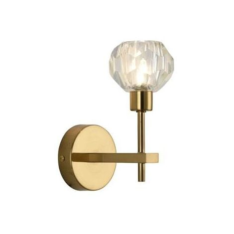 APPLIQUE G9 LAMPADA DA PARETE DESIGN RETRÒ IN METALLO VETRO BRONZO E79