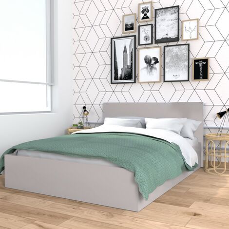 Kastenbett MADRID 160x200 + 1 Bettkasten / Grau/ 206x172x85 cm