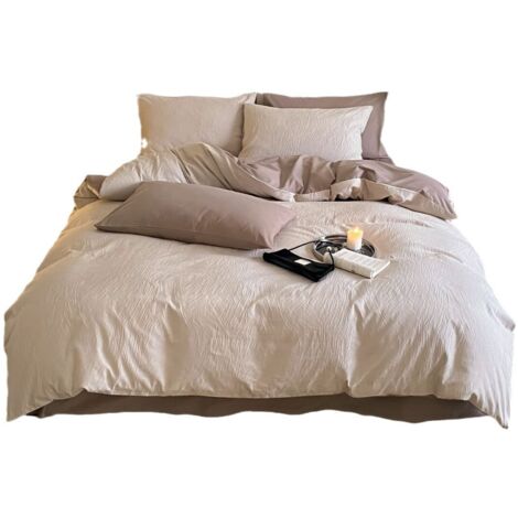 Kategorie A, vierteiliges Bettwäscheset, 100 % gebürstete Baumwolle, dicker, langstapeliger Baumwoll-Bettbezug für Herbst und Winter, reines Baumwoll-Bettwäscheset, 1,8 m Laken-Stil [Bettbezug 200 x 2