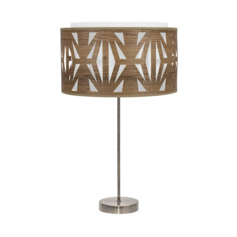 katerina Stehtisch 1xe27 Leder/dunkles Holz 61x30x30 cm