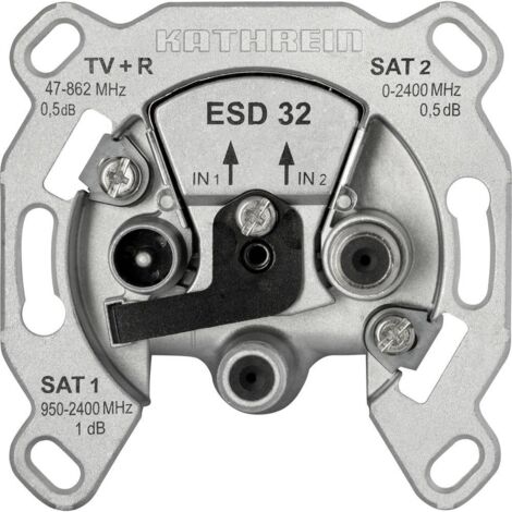 Kathrein ESD 32 presa antenna argento 3 porte