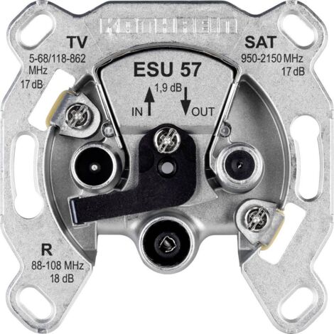 Kathrein ESU 57 presa antenna encastrata nera programmabile