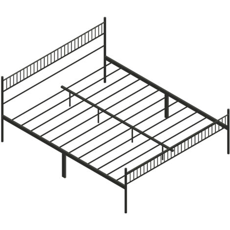 Katla - Struttura letto matrimoniale in metallo, 167x207 cm