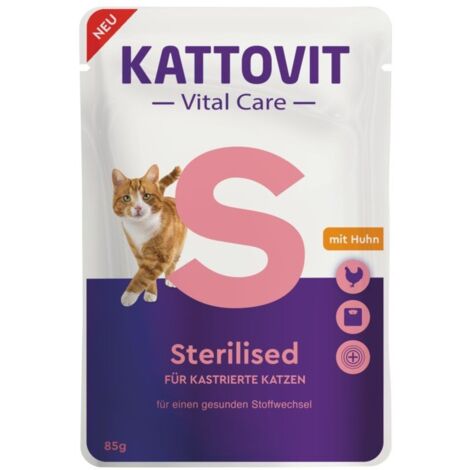 Kattovit  Cuidado Vital  Sobre 85g - Esterilizado - Pollo 85g