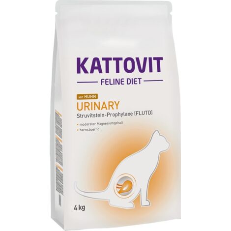 KATTOVIT Feline Urinary - Cibo secco per gatti con pollo - 4 kg, supporto per le vie urinarie e salute felina adulta