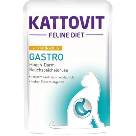 KATTOVIT GASTRO Pollo con riso 85g per gatti