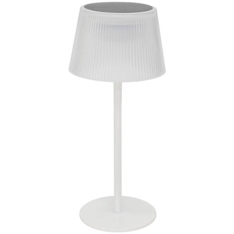 Katy lámpara de exterior solar y USB blanca H30cm - Atmosphera créateur d'intérieur