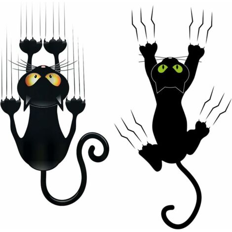 Katzen-Autoaufkleber, 2 Stück niedliche Katzen-Autoaufkleber, lustige Autoaufkleber, humorvolle Autoaufkleber