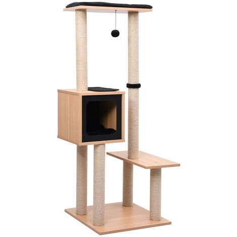 Katzen-Kratzbaum mit Sisal-Kratzmatte 129 cm FF170918DE