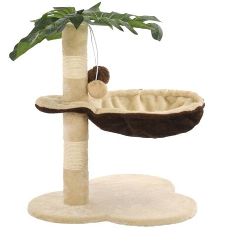 Katzen-Kratzbaum mit Sisal-Kratzstange 50 cm Beige und Braun vidaXL