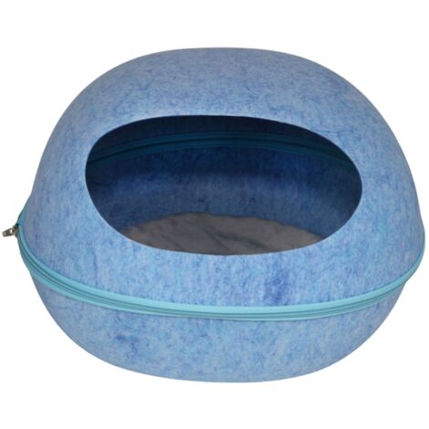 Katzen Kuschelhöhle Katzenhöhle Katzenbett Katzenkorb Kuschelbett Schlafplatz  - blau
