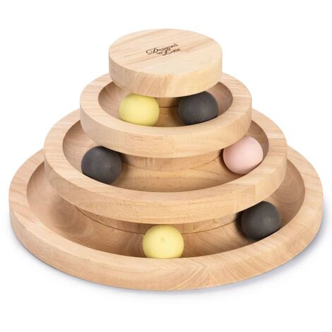 Katzen-Spielturm Mia 26x14,5 cm Holz Designed by Lotte - Braun