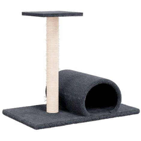 Katzenbaum mit Tunnel Dunkelgrau 60x34,5x50 cm