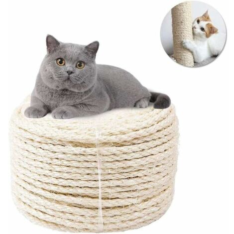 Katzenbaumseil, Katzen-Sisalseil für Katzen, stark und langlebig zum Kratzen, Gartenseil, für Katzen, Kratzseil, Gartenbündelung, Hausgarten, DIY-Dekoration