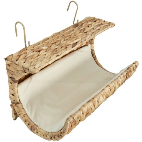 Katzenbett mit Kissen Wasserhyazinthe 35x18x18 cm CFW122686