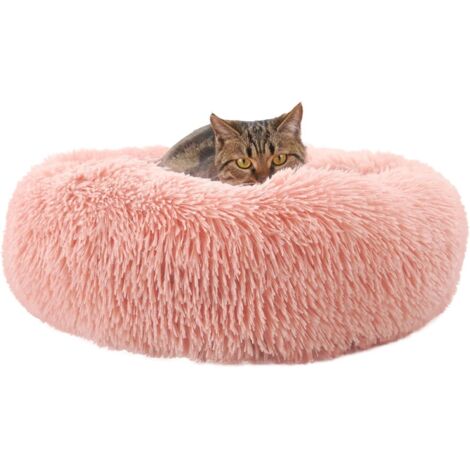 Katzenbett, weiches Kissen, waschbar für Hunde und Katzen (Hautrosa, 40 cm)