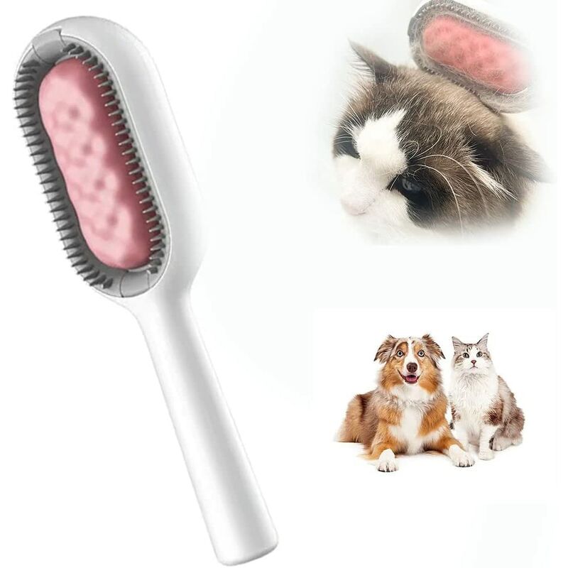 Perle Rare - Katzenbürste für langes Haar, 4-in-1-Universal-Silikon-Katzenbürste, ultraweiche, waschbare Silikon-Haustierbürste, wiederverwendbare