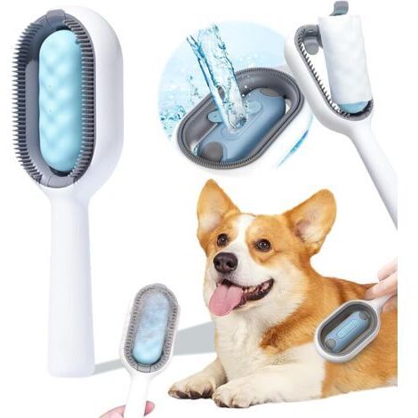 Katzenbürste mit Wasserreservoir, Fellpflegekamm für Haustiere, Katzenreinigungsbürste mit Wasser, Bürste für Hunde und Katzen, Selbstreinigende Katzenbürste, für Massage, Pflege und Enthaarung
