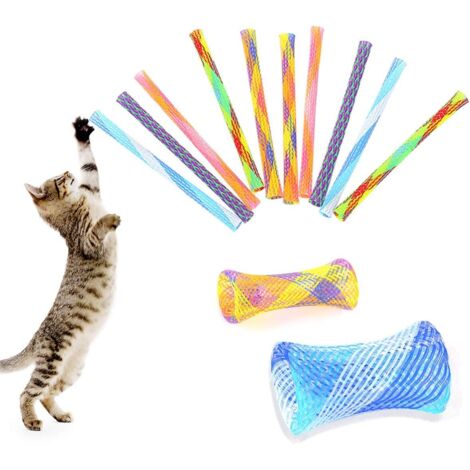 Katzenfedern, 24 Stück, bunte Katzenfedern aus Kunststoff für Kätzchen