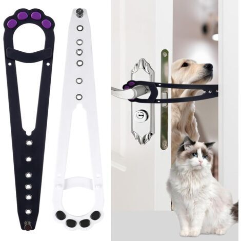 Katzenklappenriegel, 2 Stück, Alternative zur Haustierklappe, Türriegel, um Katzen hereinzulassen und Hunde draußen zu halten